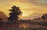 Alfred Thompson Bricher Famous Paintings - Sunset in the Catskills